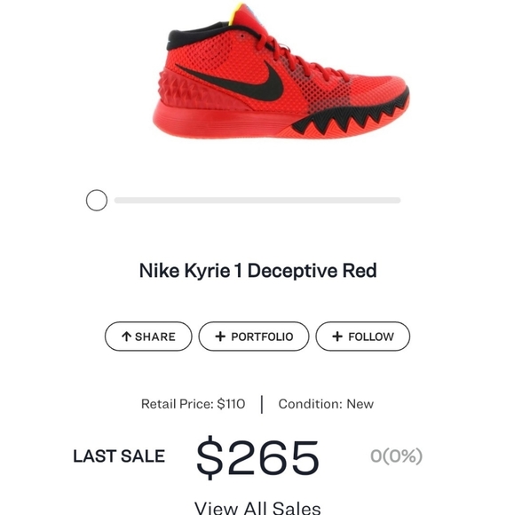 Nike Kyrie 1 Deceptive Red Basketball Sneakers - Picture 9 of 9